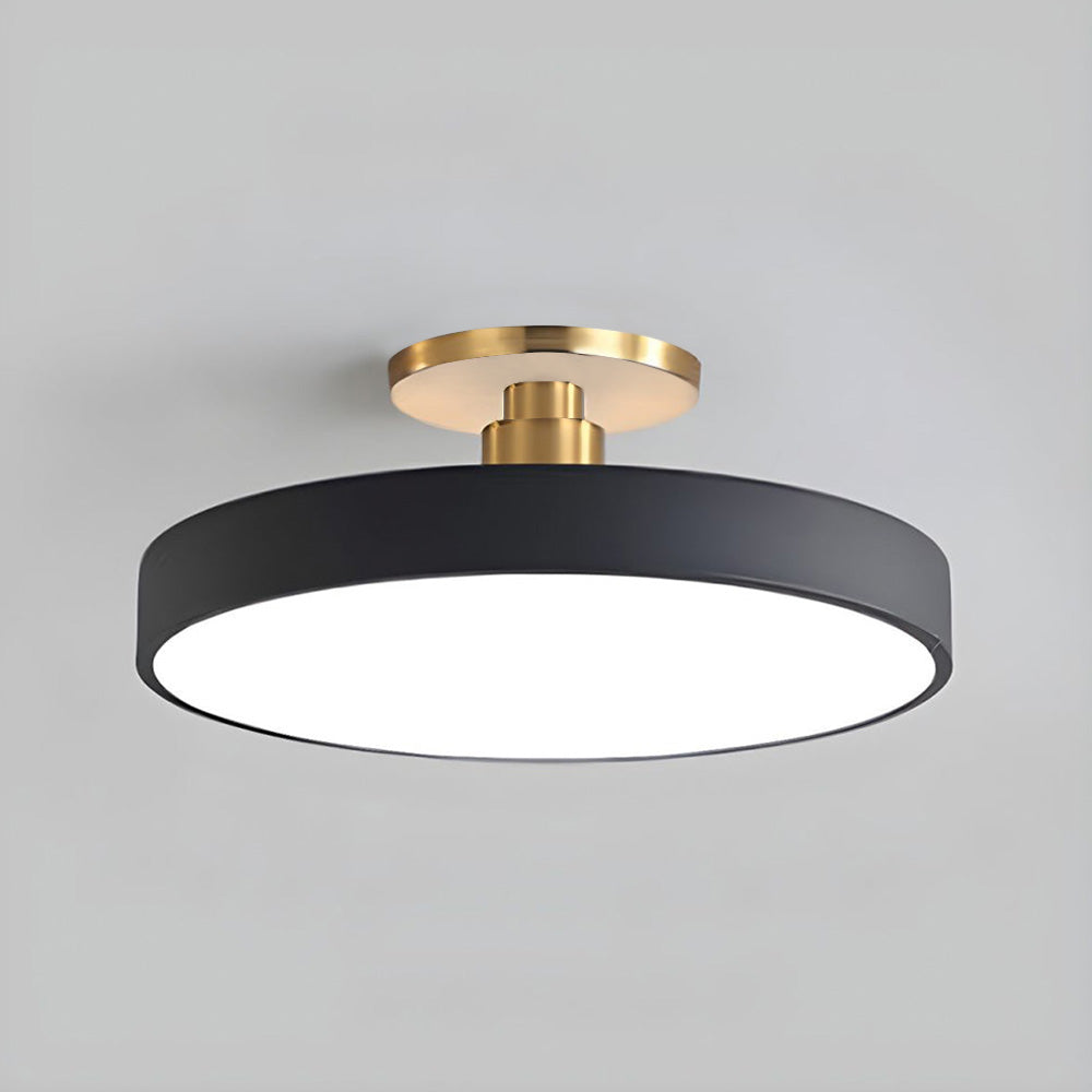 Flush Round Ceiling Light | Modern LED Fixture | Soft Glow | Metal & Acrylic