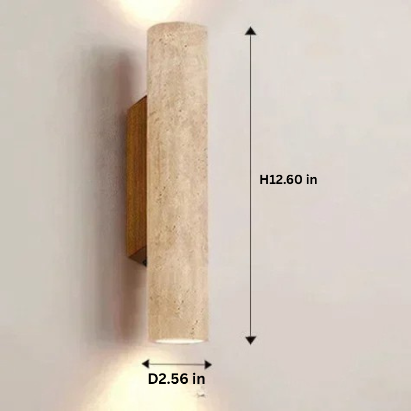 Modern Stone Wall Lamp | 6.3-12.6 x 2.56 in |LED E27 Light Fixture | Warm to Cool Lighting | Brick by Brick
