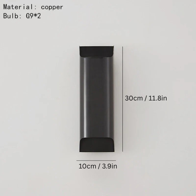 Contemporary Brass Wall Sconce | 3.9 or 11.8 | LED Lamp with Sculptural Shade | Adjustable Lighting | Brick by Brick