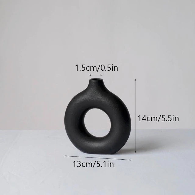 Minimalist Ceramic Vase | Nordic Matte Finish | Eco-Friendly | For Flowers