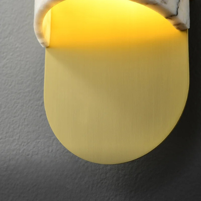 LED Marble Wall Lamp | 30.70 in | Modern Bedside & Hallway Sconce | Elegant Downlight | Brick by Brick