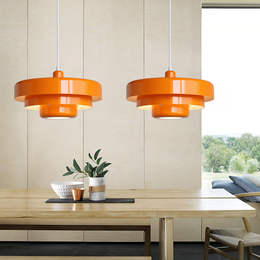 Bauhaus Style Iron Pendant Light | 8.27×13.78 in | Modern Mid-Century Hanging Fixture | Brick by Brick
