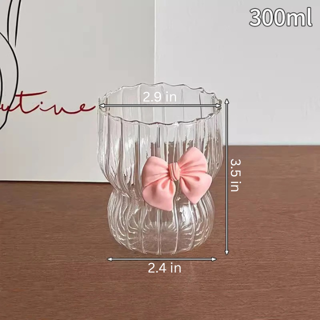 Wave Glass Cup | Transparent Ripple Drinking Cup | 300ml to 650ml | Creative Mug | Brick by Brick