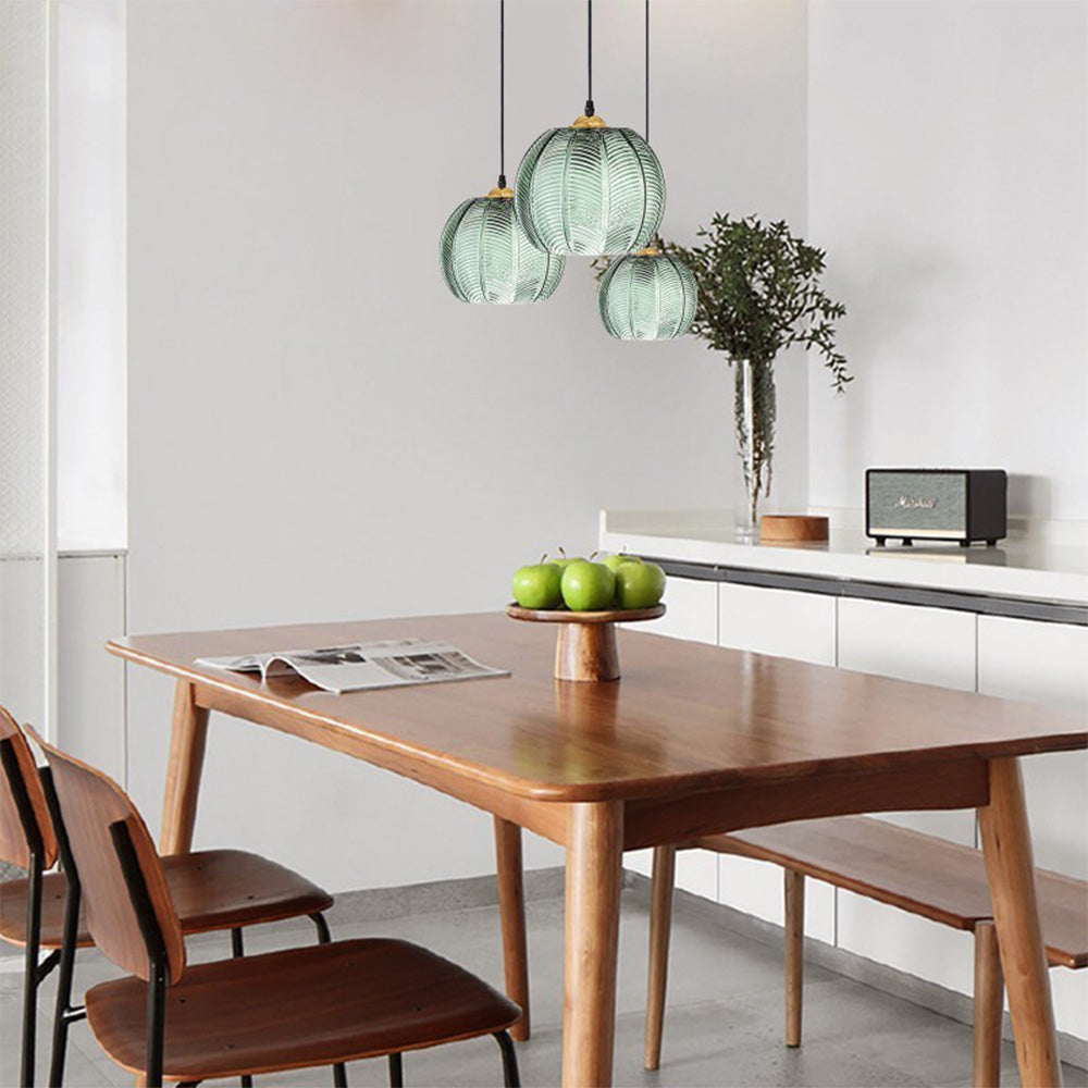 Green Glass Pendant Light | 5.90-9.84 in | Modern Hanging Lamp | Ambient Home Lighting | Brick by Brick