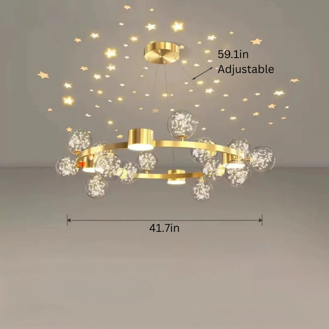 Creative LED Pendant Light | Modern Crystal Chandelier | Cord Hanging Fixture | Home & Study Lighting | Brick by Brick