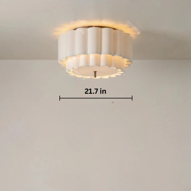 Natural Fabric Pendant Lamp | D 17.7 - 25.6 in | Wabi Sabi Chandelier | Retro Bohemian Style Lighting | Brick by Brick