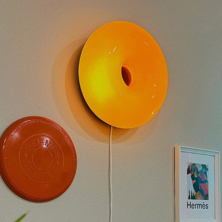 Donut Wall Lamp | Modern LED Glass Wall Light | 11.8 in | Dimmable 3-Color Fixture | Brick by Brick