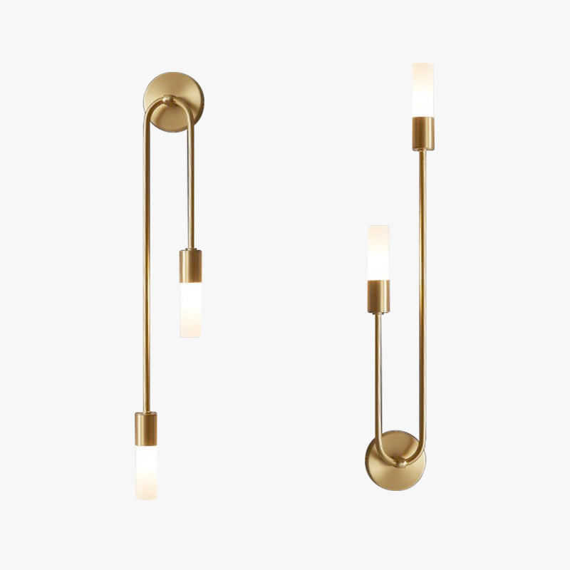 Contemporary Gold LED Wall Light | 3.9 x 29.6 in | Indoor Hallway & Staircase | Set of 2 | Brick by Brick