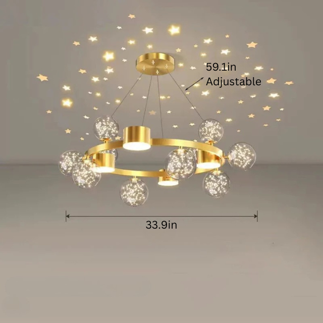 Creative LED Pendant Light | Modern Crystal Chandelier | Cord Hanging Fixture | Home & Study Lighting | Brick by Brick