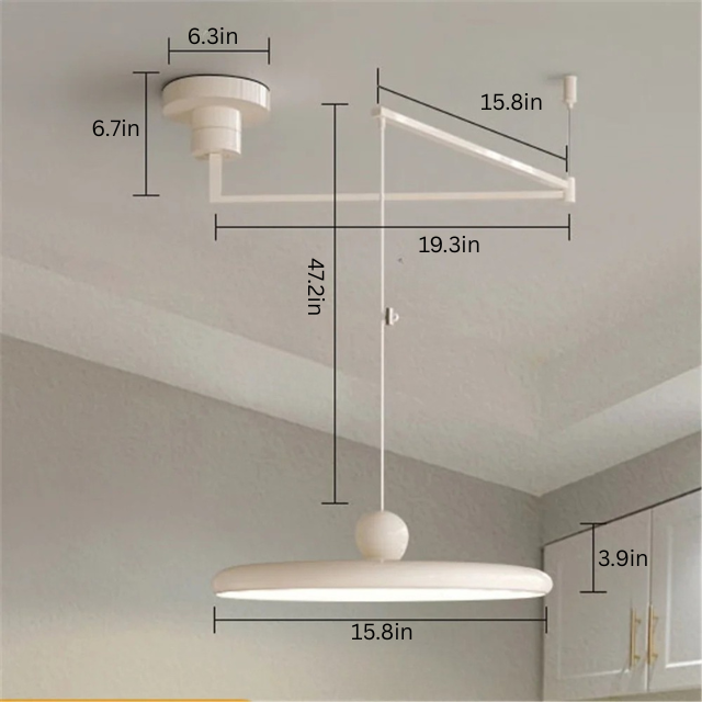 Nordic Rotatable Pendant Light | AC 90–260V | Modern Folding LED Chandelier | Adjustable Arm Ceiling Lamp | Brick by Brick