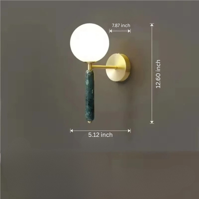 Modern Wall Light | Frosted Glass Shade | LED Up & Down Accent Light for Home Interiors | Brick by Brick
