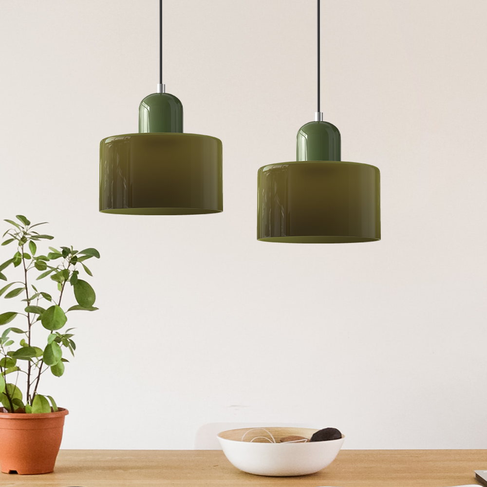 Bauhaus Glass Pendant Light | Modern Globe Design | Adjustable Ceiling Lamp | Brick by Brick