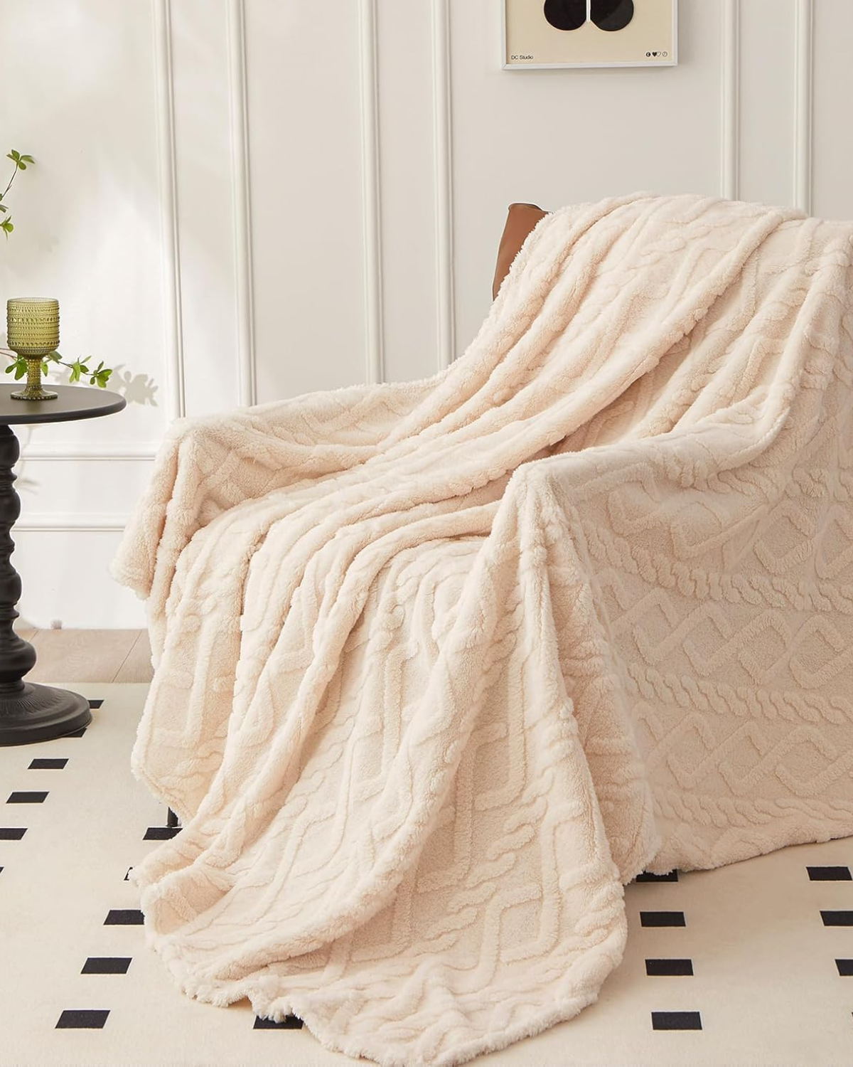 CozyNest Throw Blanket | Ultra-Soft Faux Sheepskin | Lightweight All-Season Comfort | Brick by Brick