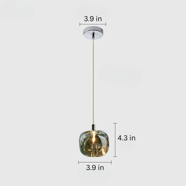 Luxury Small Chandelier | 3.9 x 4.3 in or 5.1 x 5.9 in | Crystal Apple Pendant Light | Copper Hanging Lamp | Brick by Brick