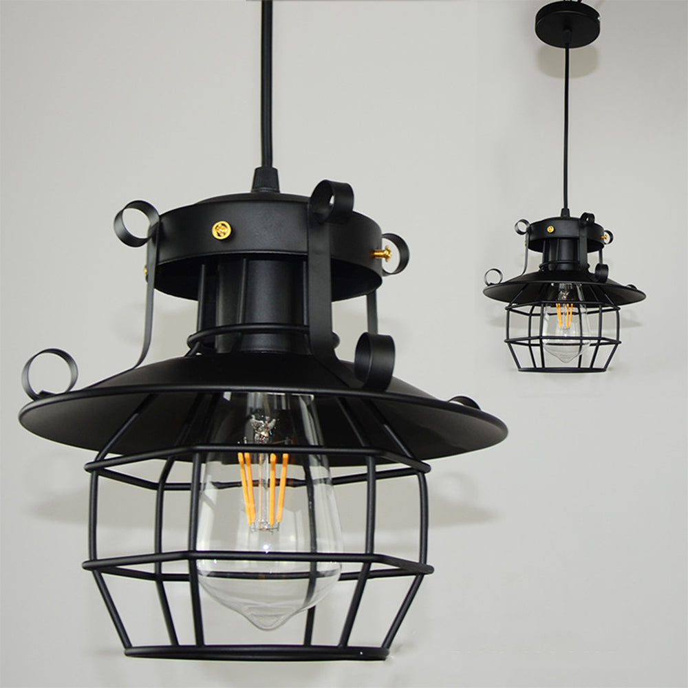 Vintage Pendant Light | 8.7 in | Industrial Retro Ceiling Lamp | Adjustable Hanging Fixture | Brick by Brick