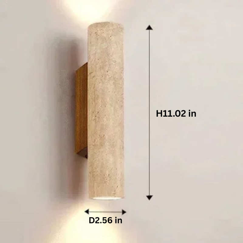 Modern Stone Wall Lamp | 6.3-12.6 x 2.56 in |LED E27 Light Fixture | Warm to Cool Lighting | Brick by Brick