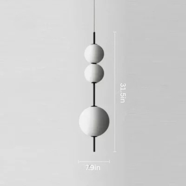 Nordic Glass Pendant Chandelier | H31.5in-40.6in | LED Globe Ceiling Light | 3 or 4 Ball Adjustable Hanging Fixture | Brick by Brick