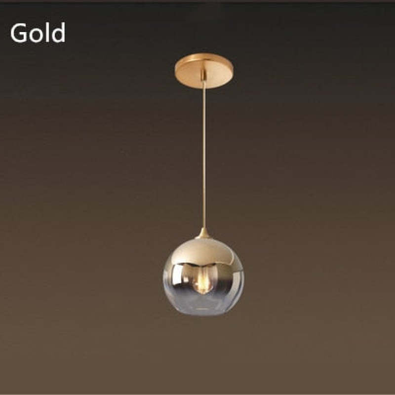 Modern Glass Globe Pendant Light | 5.9 - 15.8 in | Gradient Shade | Multiple Sizes & Finishes | LED | Brick by Brick