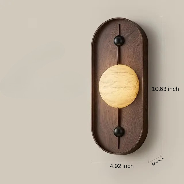 Modern Marble Wall Light | 4.92x6.69x10.63 in | Japanese Style LED Lamp | Up/Down Light | Brick by Brick