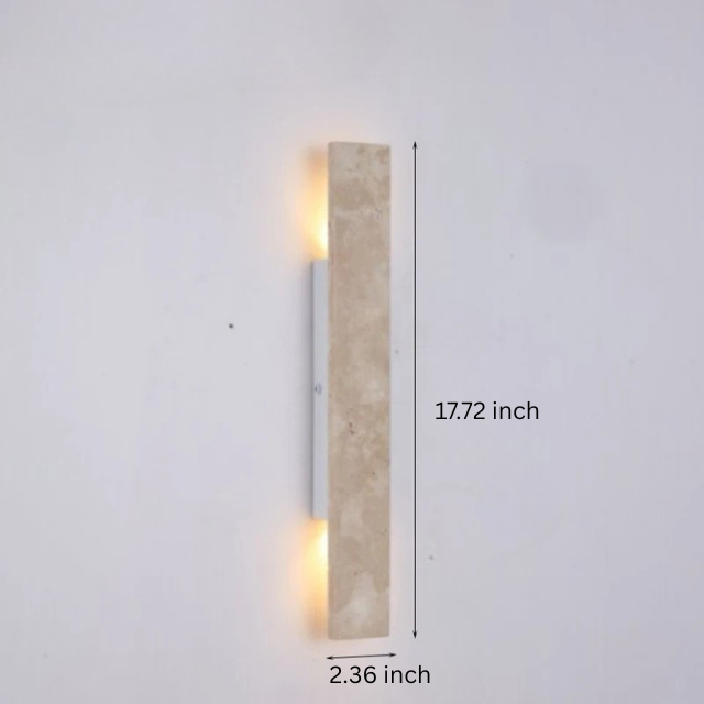 Rectangle Marble Wall Light | 2.36x17.72 in | Modern LED G9 Bulb Sconce | Up & Down Indoor Lighting | Brick by Brick