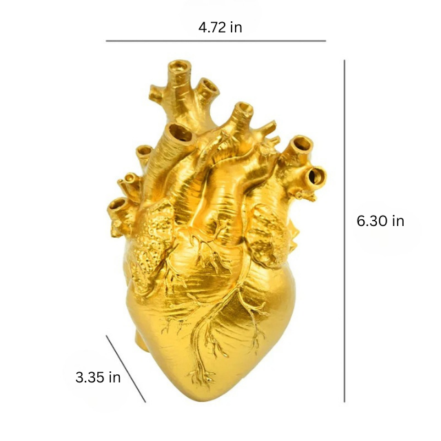 Anatomical Heart Vase | Romantic Decorative Flower Holder | Modern Home Accent | Brick by Brick