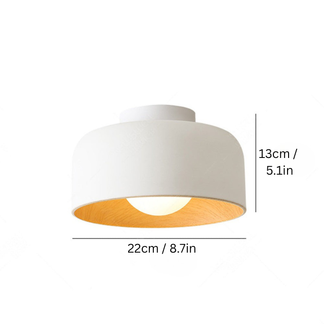 Minimalist Flush Mount Ceiling Light | D8.66 in × H5.12 in | Modern LED Fixture | Brick by Brick