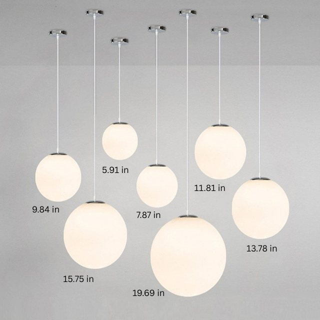 Glass Pendant Light |E27/E26 | Minimalist Single Head Design | Modern Indoor Lighting | Brick by Brick
