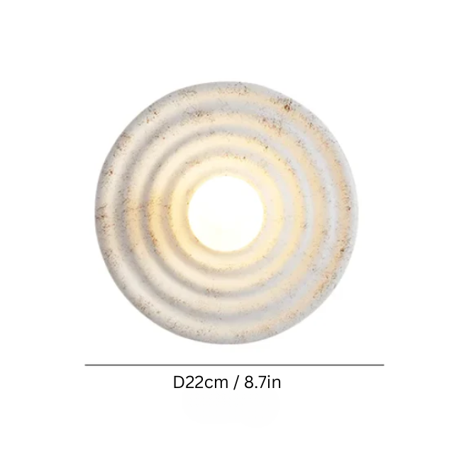 Circle Wall Lamp | Diameter 8.7 in | Modern LED Sconce | Bedroom Accent Lighting | Brick by Brick