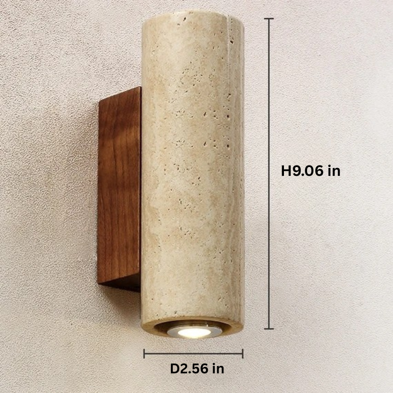 Modern Stone Wall Lamp | 6.3-12.6 x 2.56 in |LED E27 Light Fixture | Warm to Cool Lighting | Brick by Brick