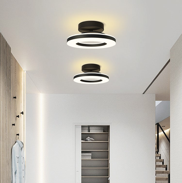 Modern Iron Hallway LED Ceiling Light | 7.87–19.68 in Diameter | Gold Finish Minimalist | Fixture | Brick by Brick