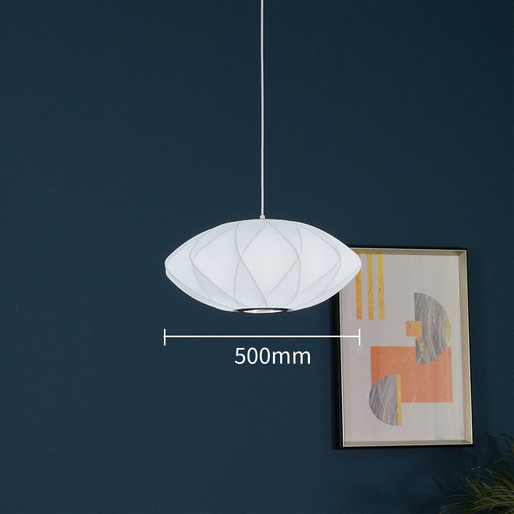 Scandinavian Pendant Light | Minimalist White Saucer Shade | Cozy Indoor Lighting | Brick by Brick