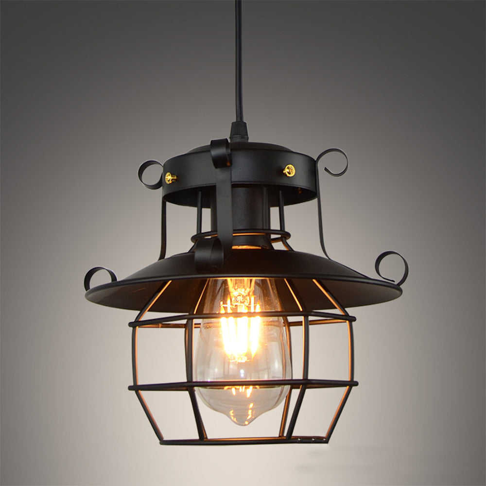 Vintage Pendant Light | 8.7 in | Industrial Retro Ceiling Lamp | Adjustable Hanging Fixture | Brick by Brick