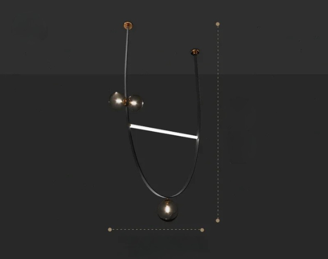 Modern Glass Ball Chandelier | Leather Strap Pendant Light | 6-Light Hanging Lamp for Dining & Living Room | Brick by Brick