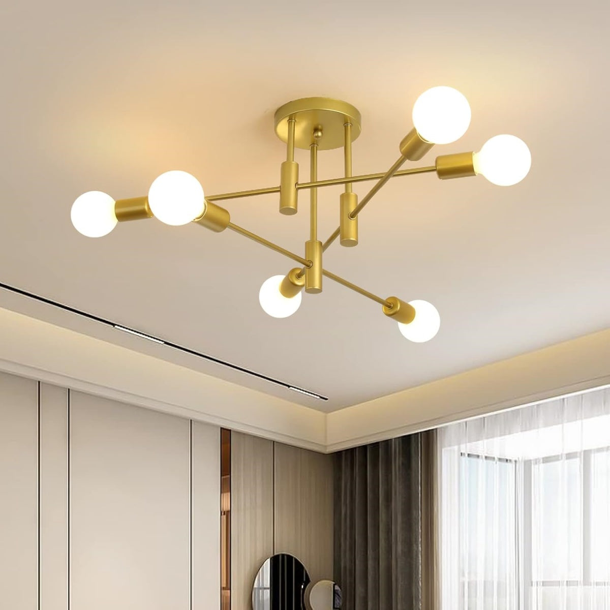 Modern Ceiling Light | Scandinavian Style | Multi-Light Fixture | Minimalist Metal Fixture | Brick by Brick