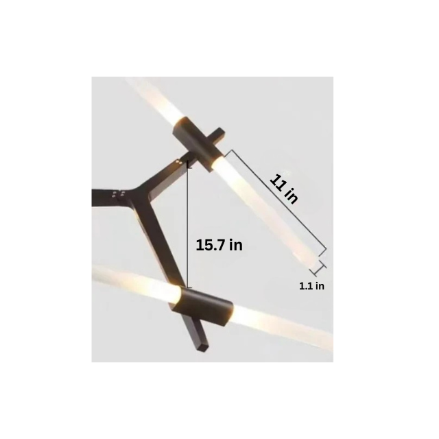 Glass Tube Pendant Light | Modern Industrial Nordic Tree Chandelier | 6–20 Heads | Brick by Brick