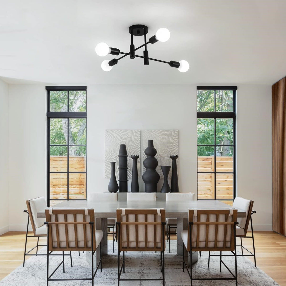 Modern Ceiling Light | Scandinavian Style | Multi-Light Fixture | Minimalist Metal Fixture | Brick by Brick