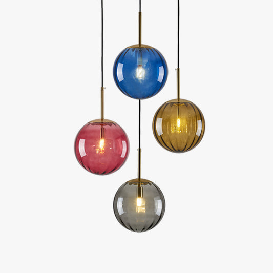Glass Pendant Light | 5.9 or 7.9 in | Modern Bubble Ceiling Lamp | LED Hardwired Fixture | Brick by Brick