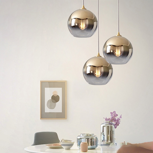 Modern Glass Globe Pendant Light | 5.9 - 15.8 in | Gradient Shade | Multiple Sizes & Finishes | LED | Brick by Brick