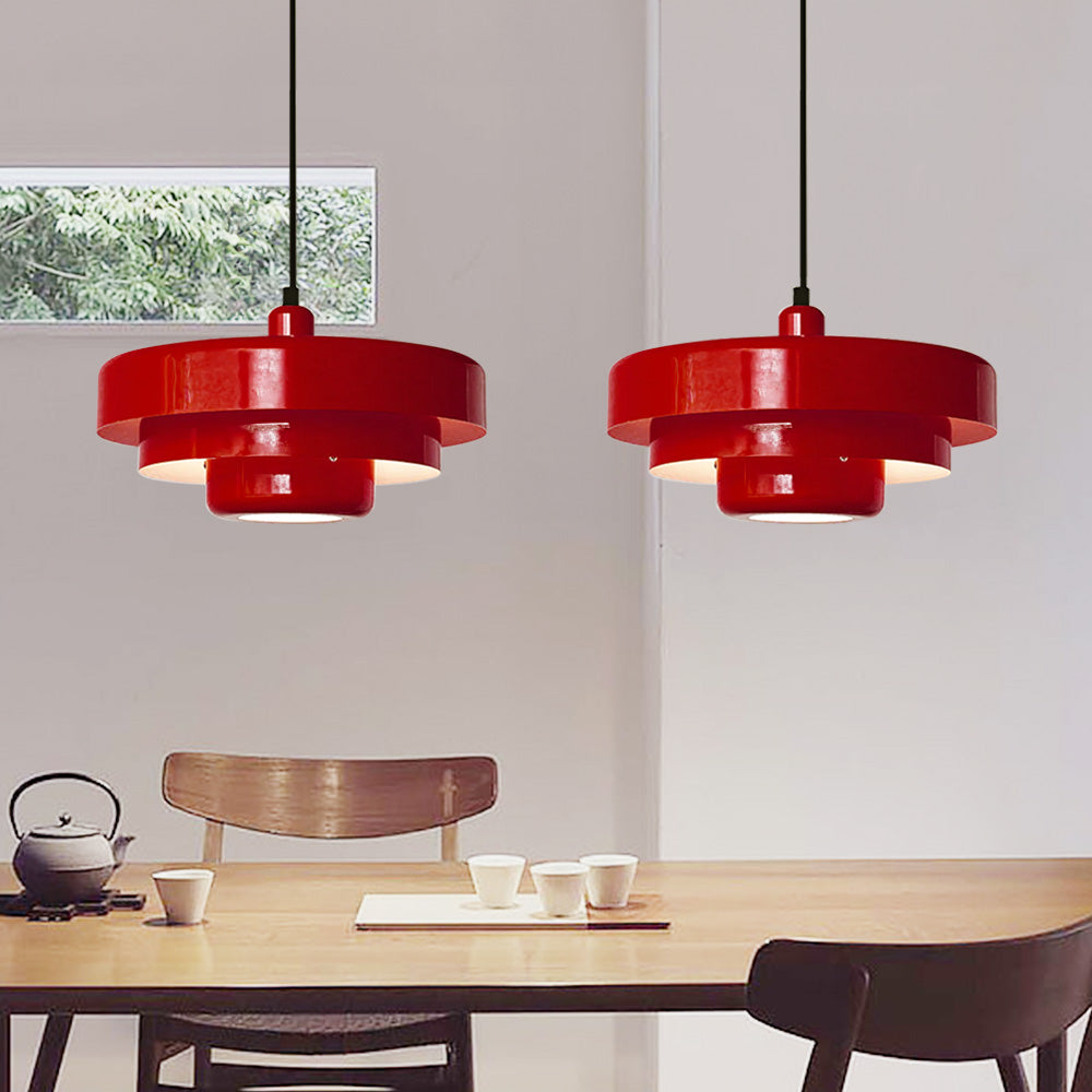 Bauhaus Style Iron Pendant Light | 8.27×13.78 in | Modern Mid-Century Hanging Fixture | Brick by Brick