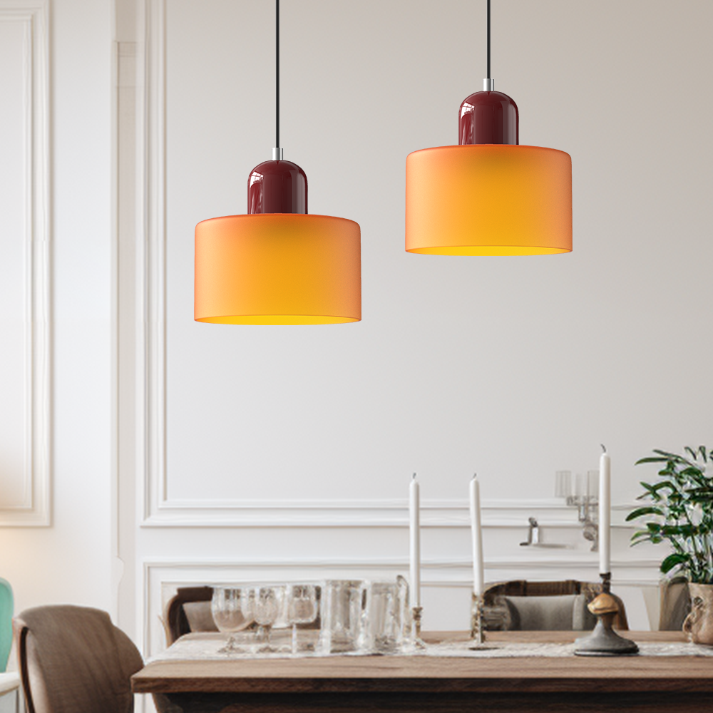 Bauhaus Glass Pendant Light | Modern Globe Design | Adjustable Ceiling Lamp | Brick by Brick