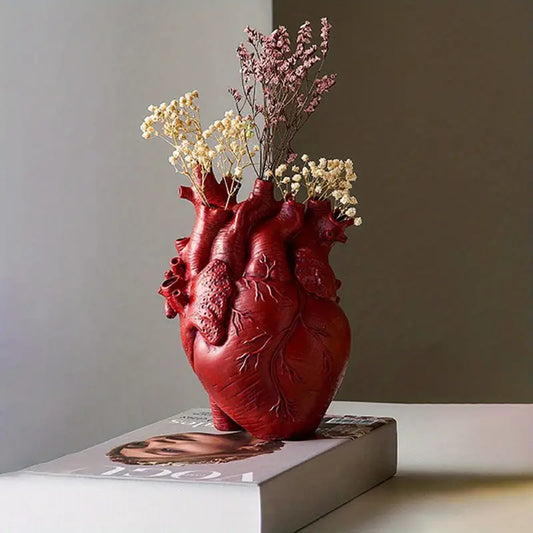 Anatomical Heart Vase | Romantic Decorative Flower Holder | Modern Home Accent | Brick by Brick