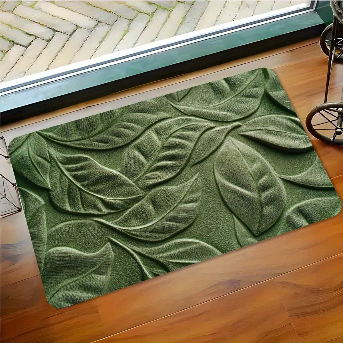 Quick-Dry Bath Mat | Diatomaceous Earth Leaf Pattern | Non-Slip | Brick by Brick