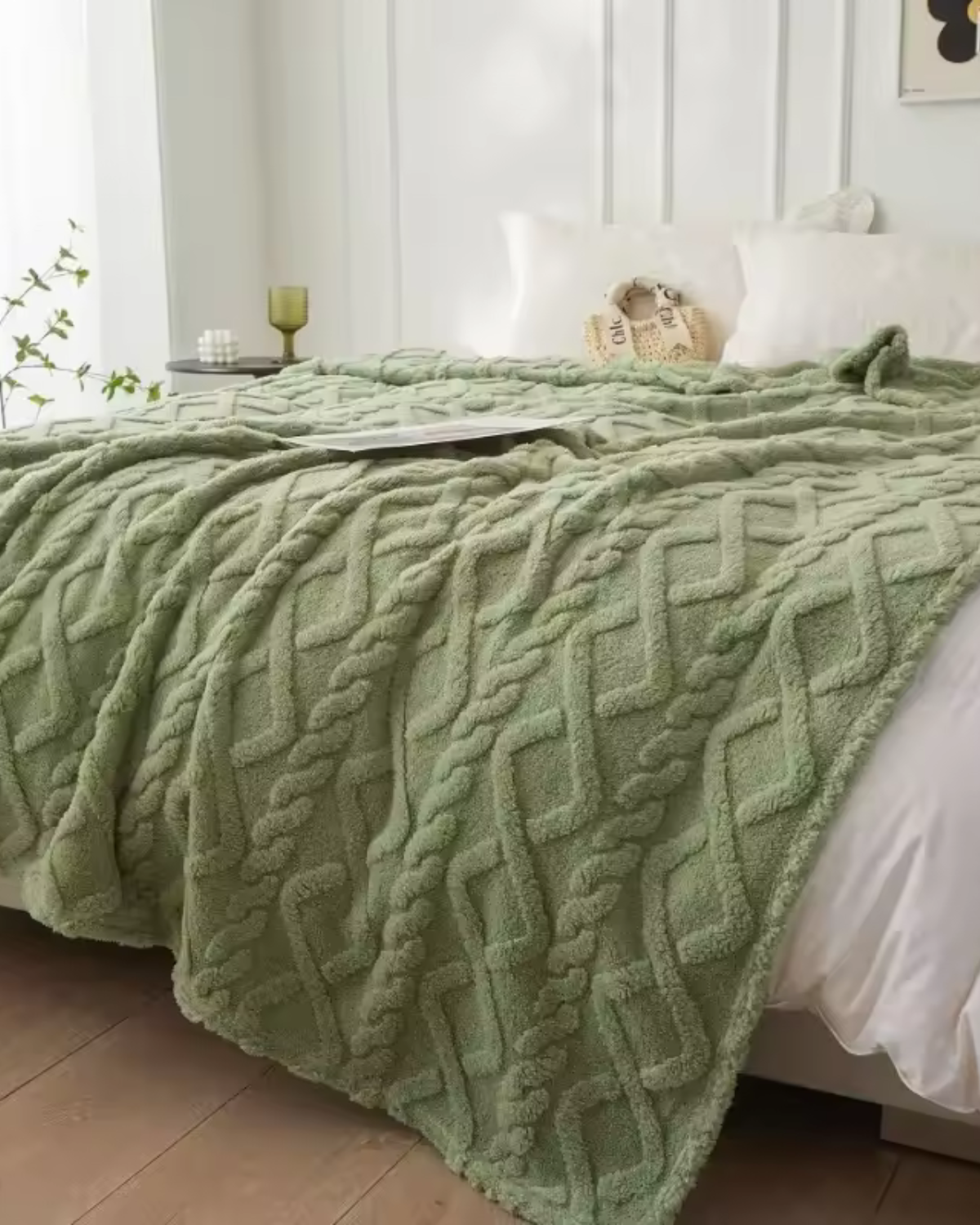 CozyNest Throw Blanket | Ultra-Soft Faux Sheepskin | Lightweight All-Season Comfort | Brick by Brick