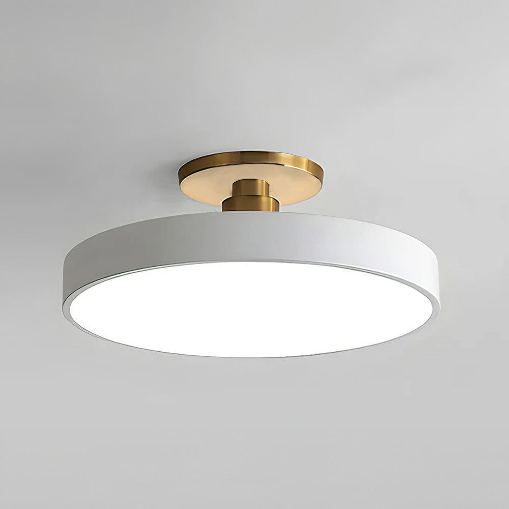 Flush Round Ceiling Light | Modern LED Fixture | Soft Glow | Metal & Acrylic
