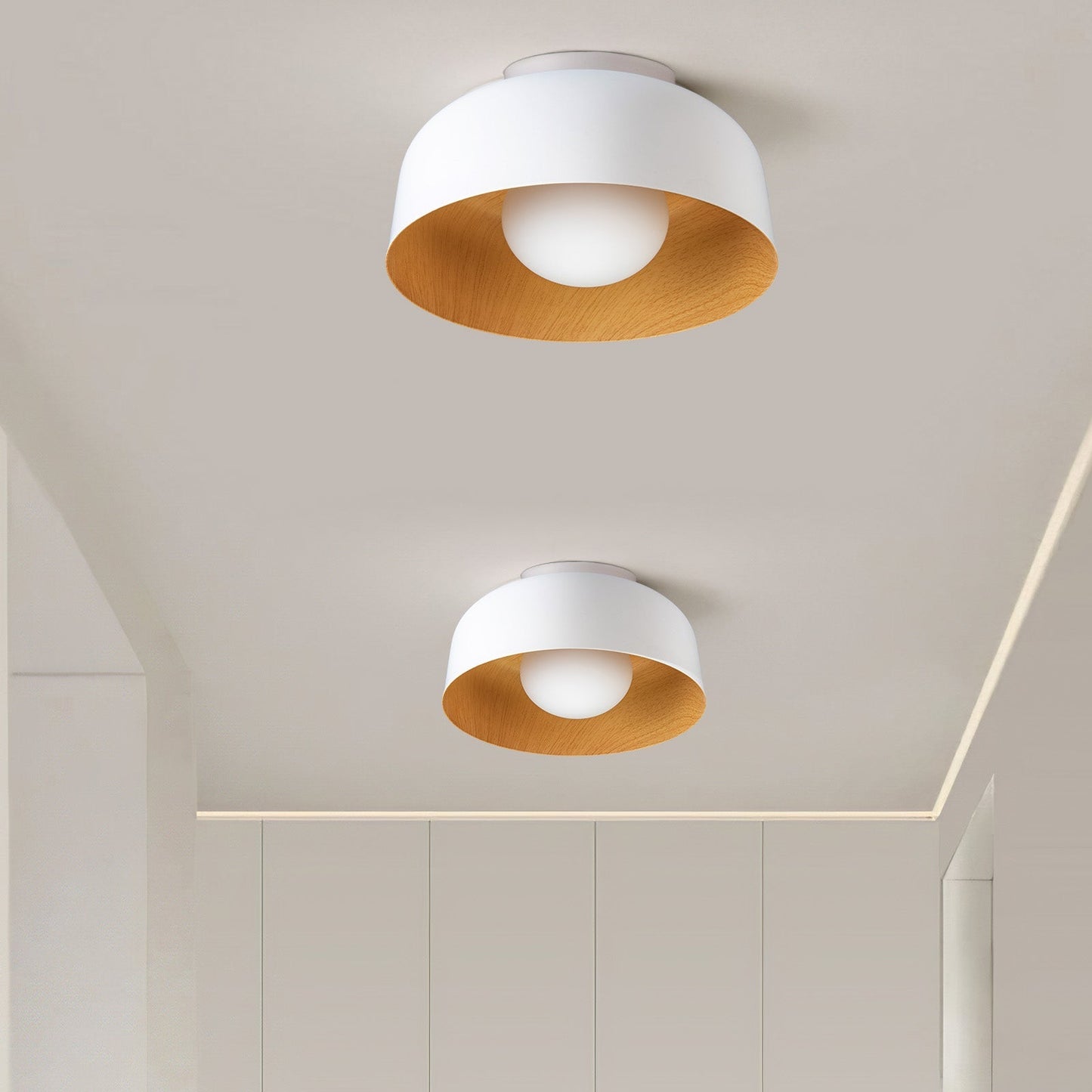 Minimalist Flush Mount Ceiling Light | D8.66 in × H5.12 in | Modern LED Fixture | Brick by Brick