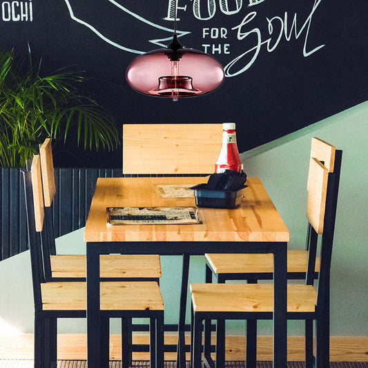 Bread-Shaped Glass Pendant Light | 11 x 5.9 in | Contemporary Metal & Glass Ceiling Fixture | Height Adjustable | Brick by Brick