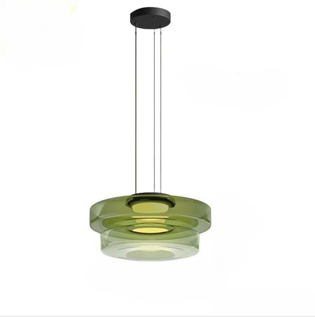 Creative Glass Pendant Lamp | Single layers- Three Layers | Modern Round Design | Warm LED Hanging Light | Brick by Brick