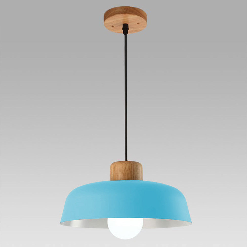 Nordic Creative Pendant Lamp | Natural Wood & Aluminum | Modern Home Lighting | 11.81 x 5.51 in | Brick by Brick