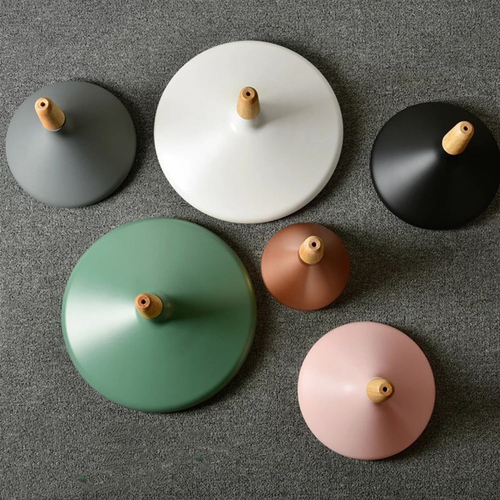 Nordic Macaron Pendant Light | Wooden Accent | Minimalist Charm | D7.09"-15.35" | Brick by Brick