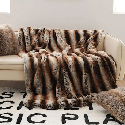 Takora Faux Fur Throw | 50"x59" & 59"x79" | Japandi Inspired | Plush | Brick by Brick